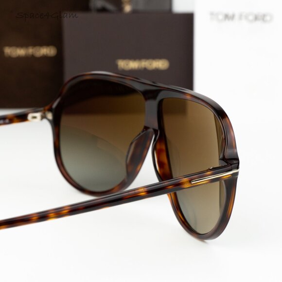 Tom Ford Women Sunglasses Havana Brown Gradient Pilot FT0998/S 56P NEW AUTHENTIC